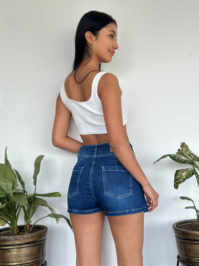 Falda Short Luz - Azul Cristal