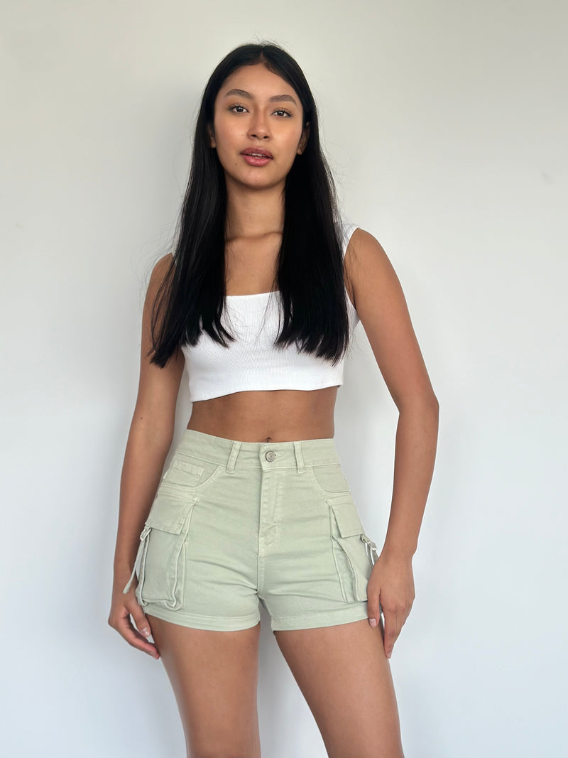 Short Cargo - Verde Pastel