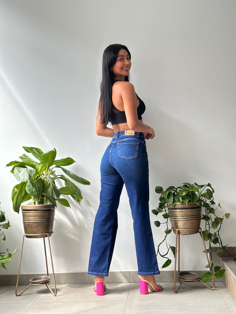 Pantalón Palazo Largo - Azul Cristal