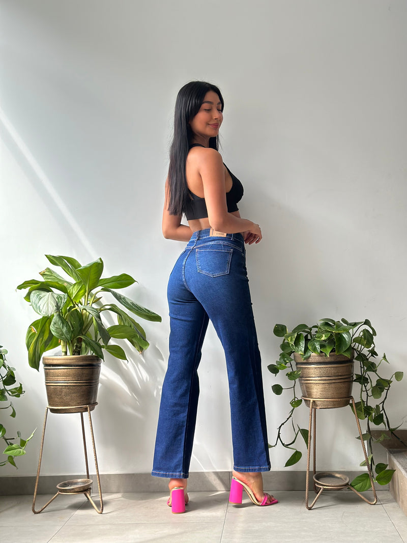 Pantalón Palazo Largo - Azul Cristal