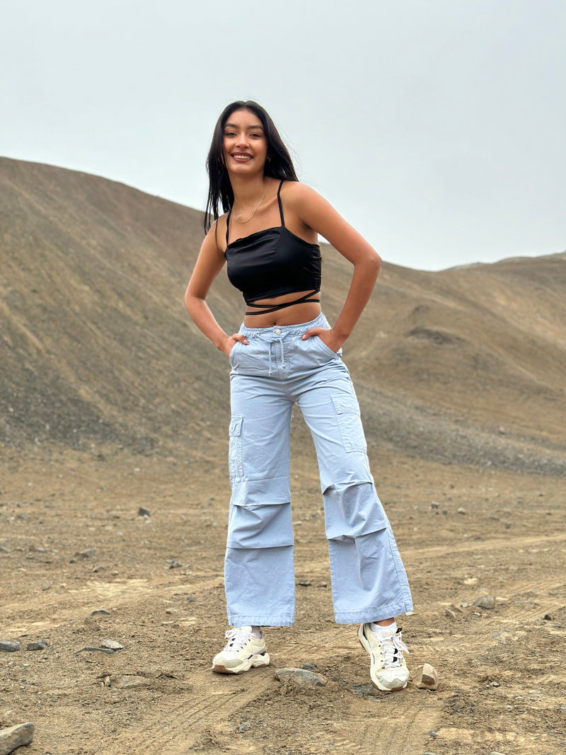 Pantalón Parachute - Plomo