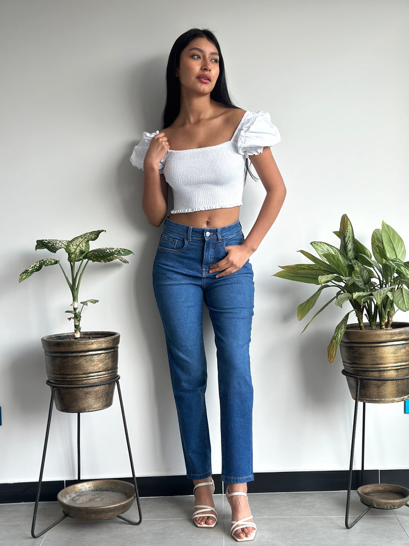 Pantalón Mom - Acero