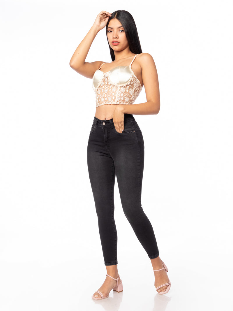 Pantalón Skinny - Plomo Oscuro