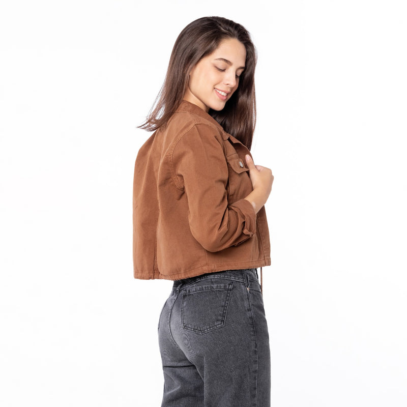 Casaca Oversizes Corta - Camel